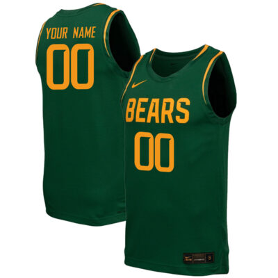 Custom Baylor Bears Basketball Green Jersey - All Stitched