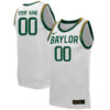 Custom Baylor Bears Basketball White Jersey - All Stitched