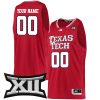 Custom Texas Tech Red Raiders Basketball Red Game Jersey - All Stitched