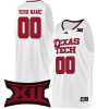 Custom Texas Tech Red Raiders Basketball White Game Jersey - All Stitched