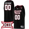 Custom Texas Tech Red Raiders Basketball Black Game Jersey - All Stitched