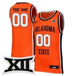 Custom Oklahoma State Cowboys Basketball Orange Game Jersey - All Stitched