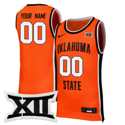 Custom Oklahoma State Cowboys Basketball Orange Game Jersey - All Stitched