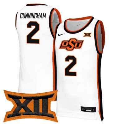 Cade Cunningham Oklahoma State Cowboys Basketball White Game Jersey - All Stitched