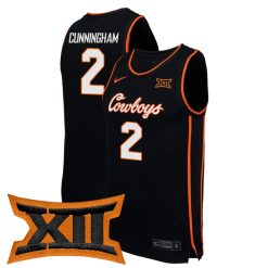 Cade Cunningham Oklahoma State Cowboys Basketball Black Game Jersey - All Stitched