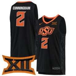 Cade Cunningham Oklahoma State Cowboys Basketball Black Jersey - All Stitched