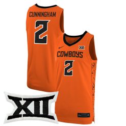 Cade Cunningham Oklahoma State Cowboys Basketball Orange Jersey - All Stitched