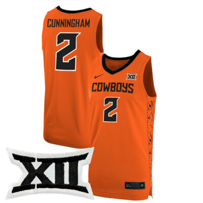 Cade Cunningham Oklahoma State Cowboys Basketball Orange Jersey - All Stitched