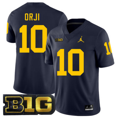 Alex Orji Michigan Wolverines Football Navy Home Jersey - All Stitched