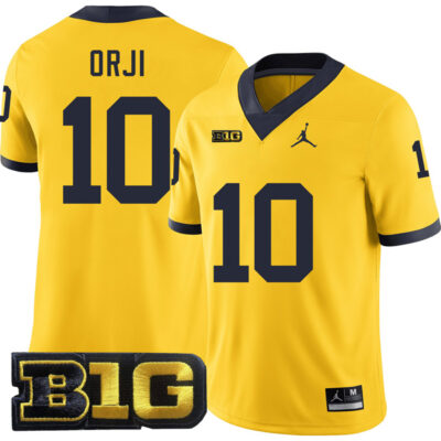Alex Orji Michigan Wolverines Football Maize Alternate Jersey - All Stitched