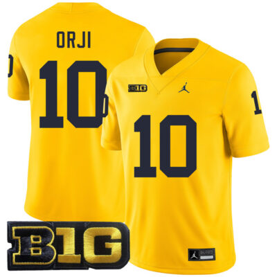 Alex Orji Michigan Wolverines Football All Maize Jersey - All Stitched