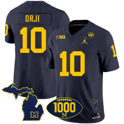 Alex Orji Michigan Wolverines Football Navy Vapor F.U.S.E Limited Jersey - All Stitched