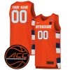 Custom Syracuse Orange Basketball Orange Game Jersey - All Stitched