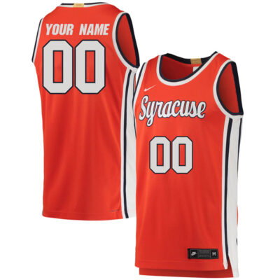 Custom Syracuse Orange Basketball Orange Retro Jersey - All Stitched