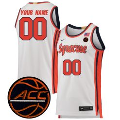 Custom Syracuse Orange Basketball White Retro Jersey - All Stitched