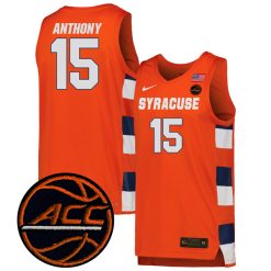 Carmelo Anthony Syracuse Orange Basketball Orange Game Jersey - All Stitched