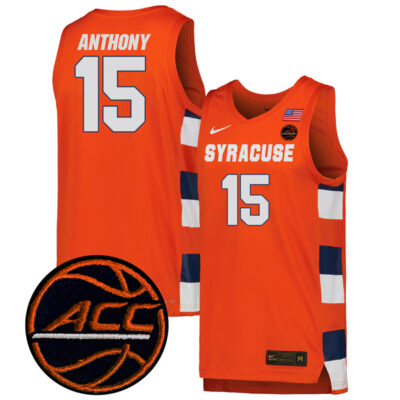 Carmelo Anthony Syracuse Orange Orange Game Jersey w/ ACC Patch - All Stitched