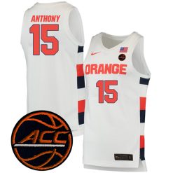 Carmelo Anthony Syracuse Orange Basketball White Game Jersey - All Stitched