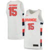 Carmelo Anthony Syracuse Orange White Game Jersey - All Stitched
