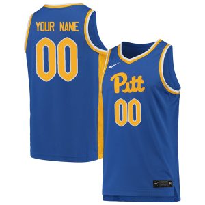 Custom Pittsburgh Panthers Basketball Royal Game Jersey - All Stitched