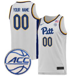 Custom Pittsburgh Panthers Basketball White Game Jersey - All Stitched