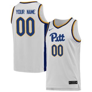Custom Pittsburgh Panthers Basketball White Game Jersey - All Stitched