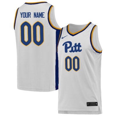 Custom Pittsburgh Panthers Basketball White Game Jersey - All Stitched