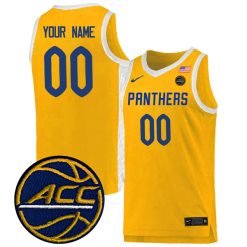 Custom Pittsburgh Panthers Basketball Gold Game Jersey - All Stitched