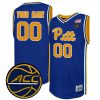 Custom Pittsburgh Panthers Basketball Royal Throwback Jersey - All Stitched