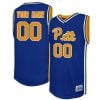 Custom Pittsburgh Panthers Basketball Royal Throwback Jersey - All Stitched