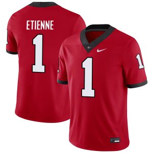 Trevor Etienne Georgia Bulldogs Football Red Home Jersey - All Stitched