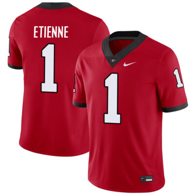 Trevor Etienne Georgia Bulldogs Football Red Home Jersey - All Stitched