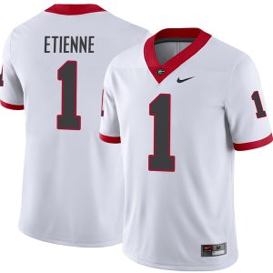 Trevor Etienne Georgia Bulldogs Football White Away Jersey - All Stitched