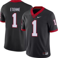 Trevor Etienne Georgia Bulldogs Football Black Alternate Jersey - All Stitched