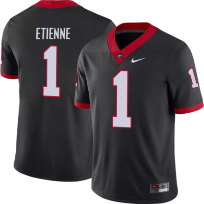 Trevor Etienne Georgia Bulldogs Football Black Alternate Jersey - All Stitched