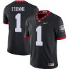 Trevor Etienne Georgia Bulldogs Football Black 1980 Throwback Jersey - All Stitched
