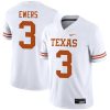 Quinn Ewers Texas Longhorns Football White Away Game Jersey - All Stitched