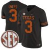 Quinn Ewers Texas Longhorns Football Black Alternate Game Jersey - All Stitched w/ SEC Patch