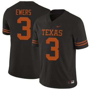 Quinn Ewers Texas Longhorns Football Black Alternate Game Jersey - All Stitched