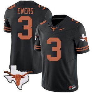 Quinn Ewers Texas Longhorns Football Black Vapor F.U.S.E Limited Jersey - All Stitched