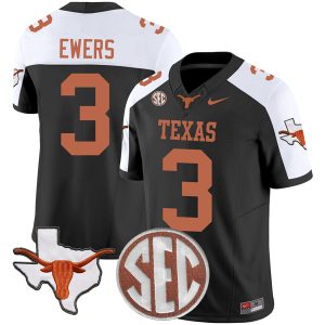 Quinn Ewers Texas Longhorns Football Alternate Black Vapor F.U.S.E Limited Jersey - All Stitched w/ SEC Patch