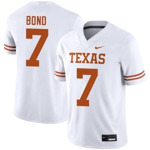 Isaiah Bond Texas Longhorns Football White Away Game Jersey - All Stitched