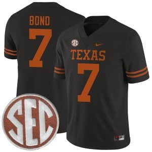 Isaiah Bond Texas Longhorns Football Black Alternate Game Jersey - All Stitched w/ SEC Patch