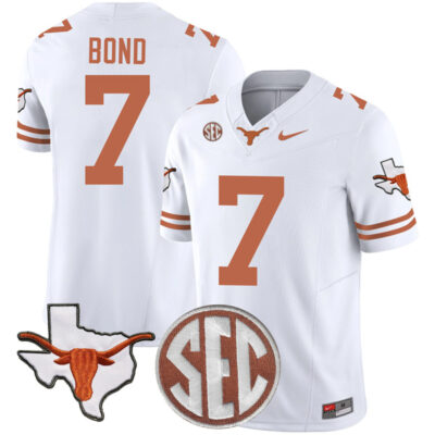 Isaiah Bond Texas Longhorns Football White Vapor F.U.S.E Limited Jersey - All Stitched w/ SEC Patch