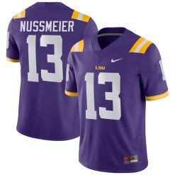 Garrett Nussmeier LSU Tigers Football Purple Home Jersey - All Stitched