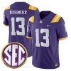 Garrett Nussmeier LSU Tigers Football Purple Vapor F.U.S.E Limited Jersey w/ SEC Patch - All Stitched