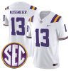 Garrett Nussmeier LSU Tigers Football White Vapor F.U.S.E Limited Jersey w/ SEC Patch - All Stitched