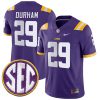 Caden Durham LSU Tigers Football Purple Home Jersey w/ SEC Patch - All Stitched