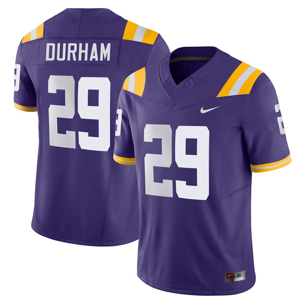 Caden Durham LSU Tigers Football Purple Vapor F.U.S.E Limited Jersey - All Stitched