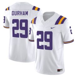 Caden Durham LSU Tigers Football White Vapor F.U.S.E Limited Jersey - All Stitched